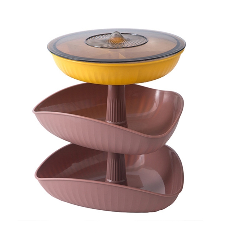 TBD0558080509.jpg Aperitivos Plato de frutos secos Plato de fruta superpuesto multicapa Plato de caramelo, Three-layer (Bean Pink) - Imagen 1
