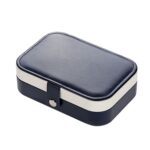 Caja de almacenamiento de joyería de doble capa, aretes, anillo, joyero de franela portátil - Imagen 2