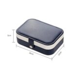 Caja de almacenamiento de joyería de doble capa, aretes, anillo, joyero de franela portátil - Imagen 3