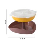 Cesta de drenaje para lavado de verduras, plato de olla caliente multicapa giratorio con rejilla dividida, Tray+Drain Basket (Green), Tray+Drain Basket (Blue), Tray+Drain Basket (Pink), Double Tray (Green), Double Tray (Blue), Double Tray (Pink)... - Imagen 2