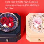 Caja de regalo octagonal con un solo cajón, joyero de flor eterna - Imagen 3