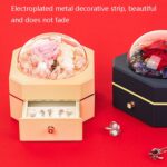 Caja de regalo octagonal con un solo cajón, joyero de flor eterna - Imagen 5