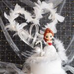 Variedad de 5 piezas de decoración de postres y pasteles de plumas, White - Imagen 3