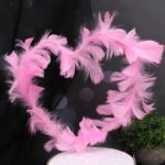 Variedad de 5 piezas de decoración de postres y pasteles de plumas, Pink - Imagen 3