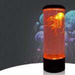 Luz de medusas de simulación LED cilíndrica Luz de atmósfera de medusas colorida alimentada por USB