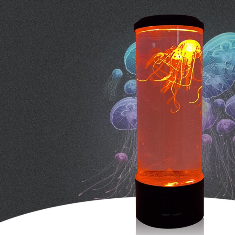 TBD05595081.jpg Luz de medusas de simulación LED cilíndrica Luz de atmósfera de medusas colorida alimentada por USB - Imagen 1