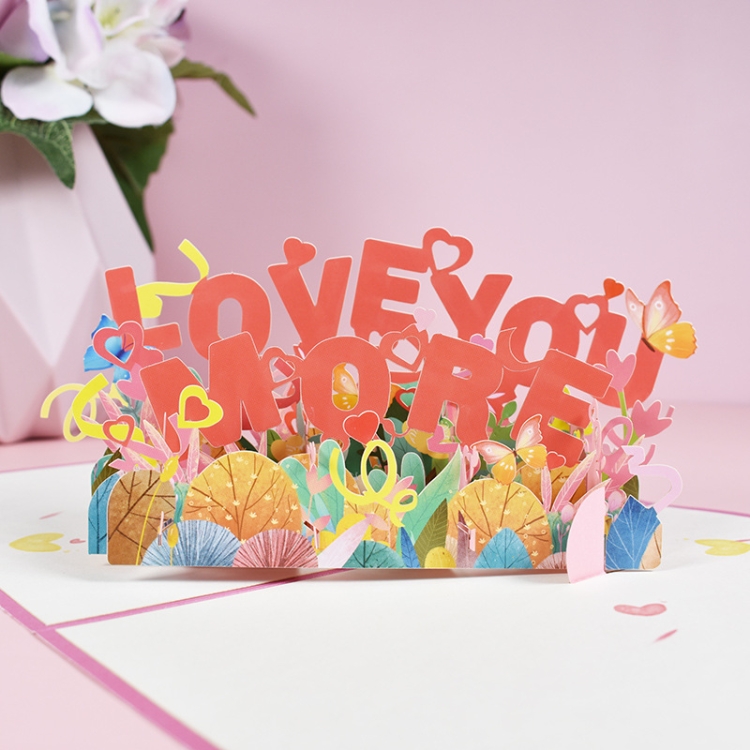 TBD05595100.jpg Tarjeta de felicitación tridimensional del día de San Valentín de 3 piezas Tarjeta de aniversario de boda - Imagen 1