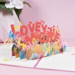 Tarjeta de felicitación tridimensional del día de San Valentín de 3 piezas Tarjeta de aniversario de boda - Imagen 4