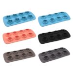 Molde de bandeja de hielo de silicona creativo de 2 piezas 8 molde continuo Caja de bandeja de hielo de bricolaje hecha en casa, Estilo:, Brick  (Blue) - Imagen 2