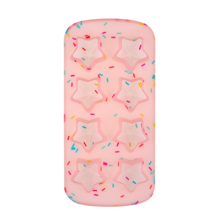 TBD0559512221.jpg Molde de bandeja de hielo de silicona creativo de 2 piezas 8 molde continuo Caja de bandeja de hielo de bricolaje hecha en casa, Estilo:, Five-star ice tray (jelly effect) - Imagen 1