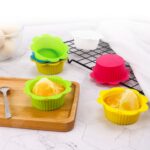 20 piezas DIY molde para hornear Macaron forma de encaje silicona pastel taza pudín huevo tarta muffin taza molde, entrega de color al azar