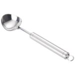 2 PCS 304 Cuchara de helado de acero inoxidable Cuchara de postre Cuchara de helado