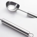 2 PCS 304 Cuchara de helado de acero inoxidable Cuchara de postre Cuchara de helado - Imagen 3