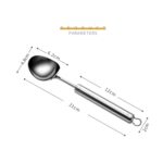 2 PCS 304 Cuchara de helado de acero inoxidable Cuchara de postre Cuchara de helado - Imagen 5