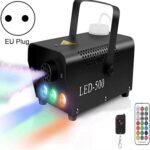 ZQ-B317 500W LED a todo color Control remoto máquina de niebla generador de humo de color iluminación de escenario iluminación de barra, US Plug, UK Plug, EU Plug, AU Plug