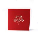 3 PCS Rose 3D Tarjeta de felicitación estéreo Tarjeta de talla de papel hecha a mano creativa - Imagen 3
