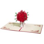 3 PCS Rose 3D Tarjeta de felicitación estéreo Tarjeta de talla de papel hecha a mano creativa - Imagen 4