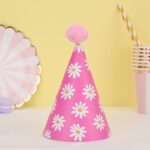 20 PCS lindos niños bronceadores sombreros de cumpleaños pastel hornear decoración sombreros de fiesta, Daisy