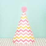 20 PCS lindos niños bronceadores sombreros de cumpleaños pastel hornear decoración sombreros de fiesta, Pink Ripple