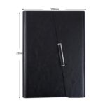 Bloc de notas de hojas sueltas triples de PU de cuero sintético de cuaderno de negocios de 2 piezas, A5 - Imagen 2