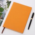 Cuaderno de negocios de cuero sintético de 2 piezas Cuaderno retro, Yellow A5 - Imagen 2