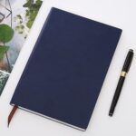 Cuaderno de negocios de cuero sintético de 2 piezas Cuaderno retro, Blue A5 - Imagen 2