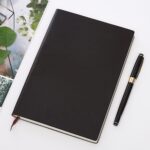 Cuaderno de negocios de cuero sintético de 2 piezas Cuaderno retro, Black A5 - Imagen 2