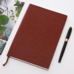 Cuaderno de negocios de cuero sintético de 2 piezas Cuaderno retro, Brown A5 - Imagen 2