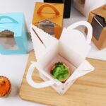Caja portátil de cartón para pastel y Mousse, ventana transparente, 30 Uds., 1 pieza, White - Imagen 4