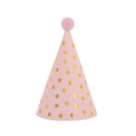 20 piezas de sombrero de cumpleaños con bolas de piel con lentejuelas, suministros para fiesta de cumpleaños, sombrero de papel para vestir, No. 8 Pink