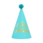 20 piezas de sombrero de cumpleaños con bolas de piel con lentejuelas, suministros para fiesta de cumpleaños, sombrero de papel para vestir, Blue No. 5
