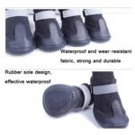 Zapatos de tubo largo para mascotas, botas de nieve resistentes al desgaste para exteriores para perros medianos y grandes, L - Imagen 4