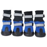 Zapatos de tubo largo para mascotas, botas de nieve resistentes al desgaste para exteriores para perros medianos y grandes, XL