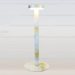 BC965 Protección ocular para estudiantes Lámpara de mesa LED impermeable USB Lámpara de mesa para barra de noche, Ink Marble Pattern