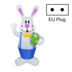 HC-FHJ-12002 Decoración de Pascua, modelo inflable de dibujos animados, 1,9 m, diseño de lugar de vacaciones de conejo inflable, EU Plug, US Plug, UK Plug, AU Plug