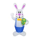 HC-FHJ-12002 Decoración de Pascua, modelo inflable de dibujos animados, 1,9 m, diseño de lugar de vacaciones de conejo inflable, EU Plug, US Plug, UK Plug, AU Plug - Imagen 2