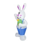 HC-FHJ-12002 Decoración de Pascua, modelo inflable de dibujos animados, 1,9 m, diseño de lugar de vacaciones de conejo inflable, EU Plug, US Plug, UK Plug, AU Plug - Imagen 3