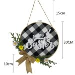 Decoraciones para el hogar, corona de Pascua, accesorios de tiro, corona para colgar en la puerta, Whiteboard Black Letter Welcome Sign - Imagen 3
