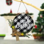 Decoraciones para el hogar, corona de Pascua, accesorios de tiro, corona para colgar en la puerta, Dark Blue Easter Rabbit
