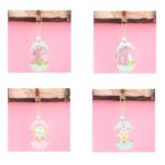 5 paquetes de colgantes de madera de Pascua, artículos decorativos de ambiente festivo, Bunny Egg Shell, Rabbit Lifting Eggshell, Small Egg Shell, Yellow Rabbit Eggshell, Pink Egg, Yellow Rabbit Tooth Egg, Light Yellow Upside-down Rabbit Eggs, Blue Egg... - Imagen 2