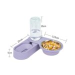 Suministros para mascotas, cuenco de comida para perros y gatos, cuenco doble giratorio plegable, Green Without Bowl - Imagen 4