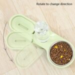 Suministros para mascotas, cuenco de comida para perros y gatos, cuenco doble giratorio plegable, Gray With Bowl - Imagen 6