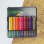 Caja de lata de 72 colores Lápices de colores de dibujo aceitosos