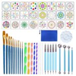53 piezas de herramienta de dibujo Mandala con bolsa de almacenamiento