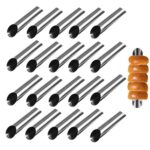 Molde de croissant antiadherente de tubo en espiral grande de acero inoxidable de doble cabeza oblicuo de 20 piezas herramienta de croissant