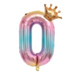 Globo Digital con corona de Color degradado de 5 uds., 32 pulgadas, decoración de cumpleaños para niños, globo de película
