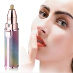 Afeitadora eléctrica 2 en 1 para mujer, recortador de cejas, lápiz labial, dispositivo de depilación Facial automático, Dry Battery - Imagen 2