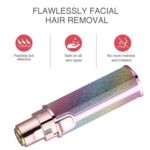 Afeitadora eléctrica 2 en 1 para mujer, recortador de cejas, lápiz labial, dispositivo de depilación Facial automático, Dry Battery - Imagen 4
