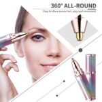 Afeitadora eléctrica 2 en 1 para mujer, recortador de cejas, lápiz labial, dispositivo de depilación Facial automático, Charging - Imagen 3