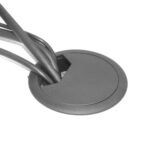 Caja de cables redonda de plástico ABS, cubierta de orificio para cables de escritorio de computadora, 20 Uds., 53mm (Black)